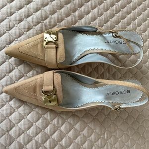 BCBGirls Tan Suede Sandals Size 6.5